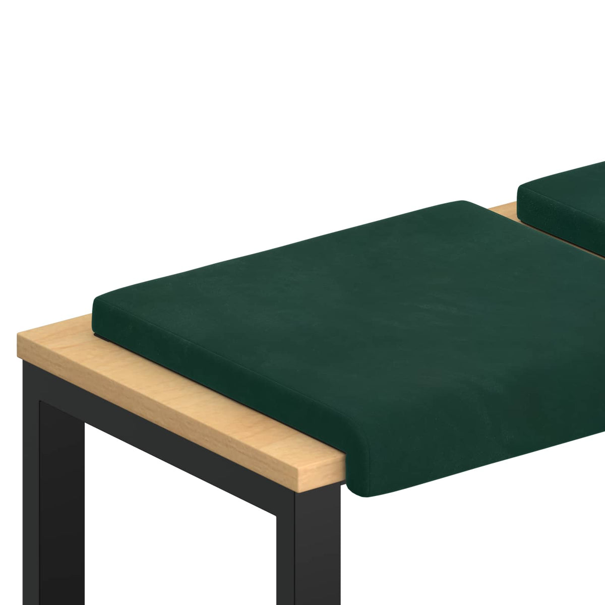 Bänk kudde 4 st Sammet Mörkgrön Djup 35 cm
