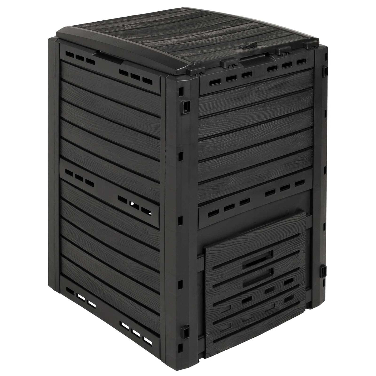 Trädgårdskompost Svart 59,5 x 60 x 81,5 cm 280 l 100% PP