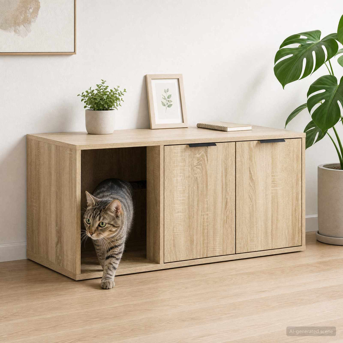 Kattbur Möbler Sonoma-ek 100 x 49 x 45 cm Konstruerat trä
