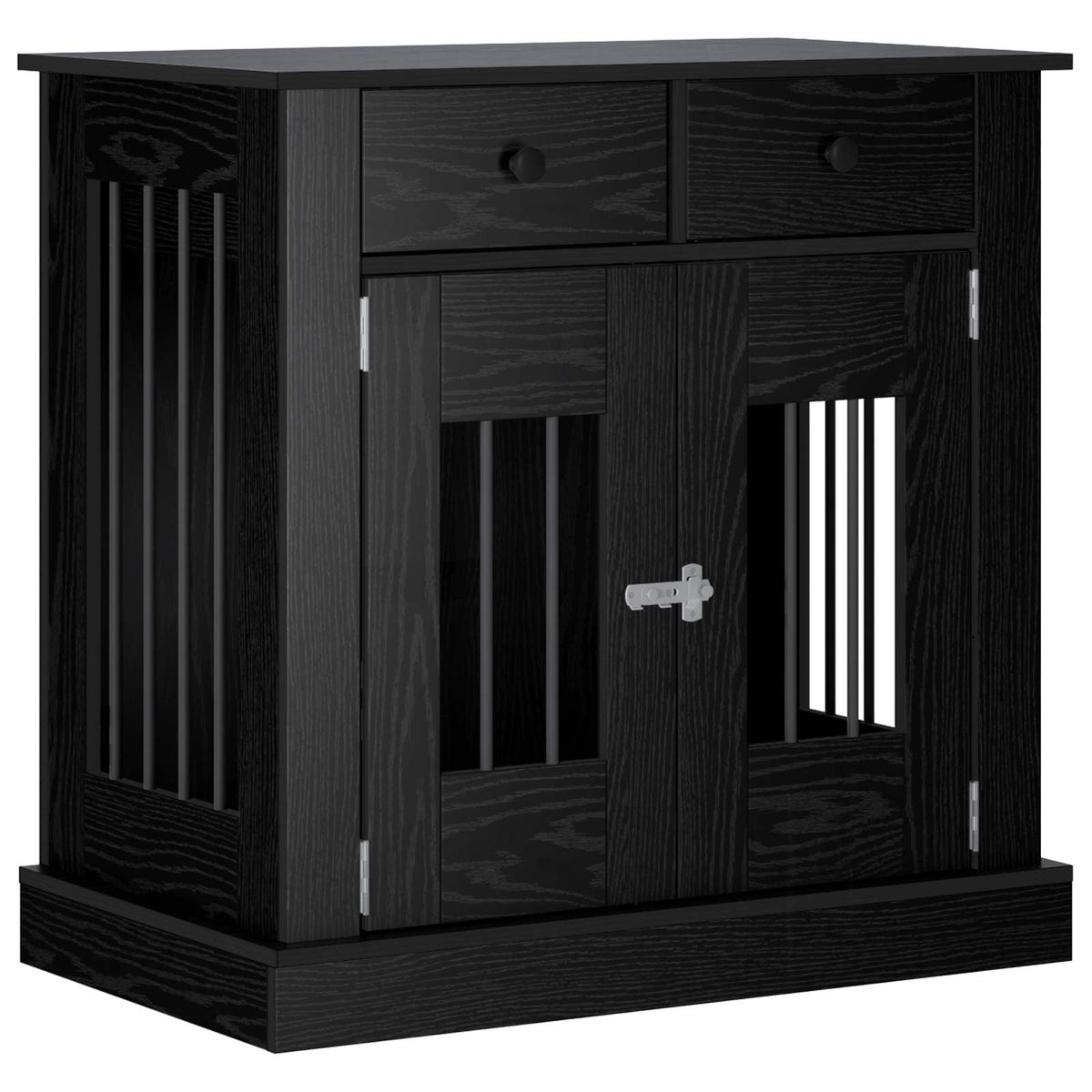 Hundbur möbel Svart ek 80 x 47,5 x 80 cm Konstruerat trä
