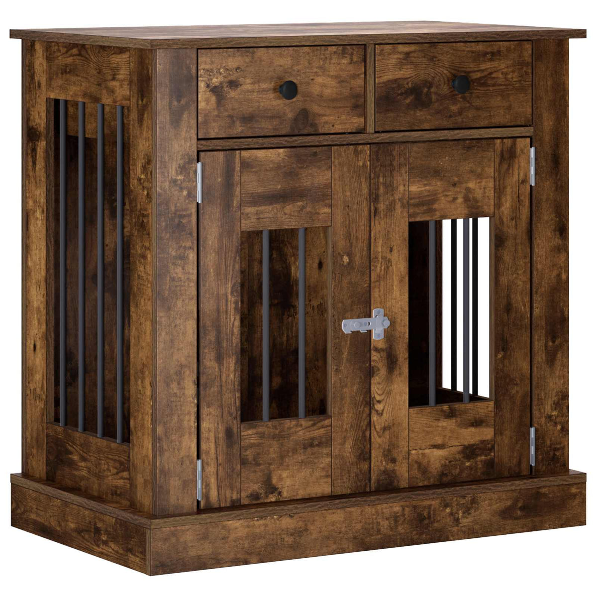 Hundbur möbel Rökt ek 80 x 47,5 x 80 cm Konstruerat trä