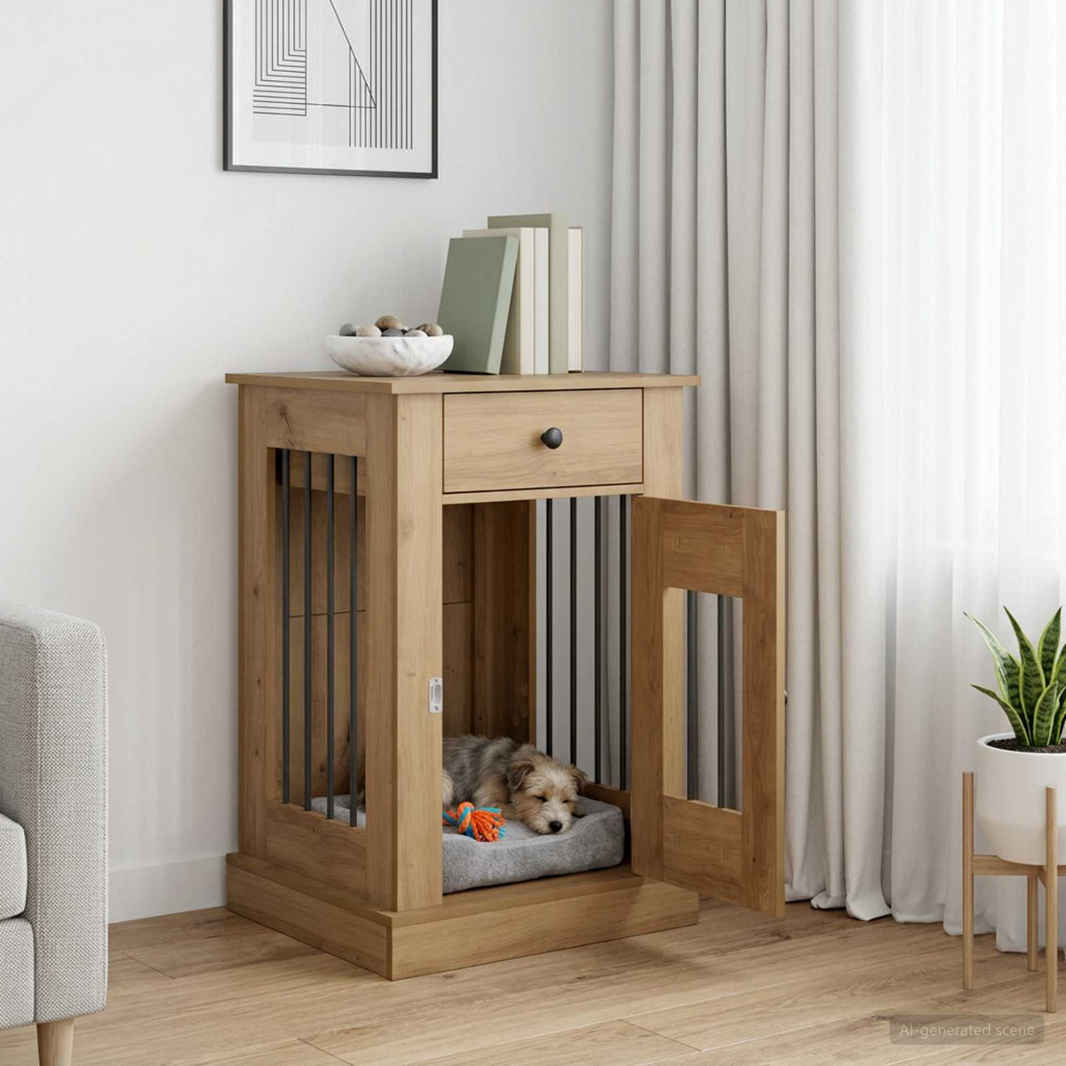 Hundbur möbel Artisan-ek 50 x 47,5 x 80 cm Konstruerat trä