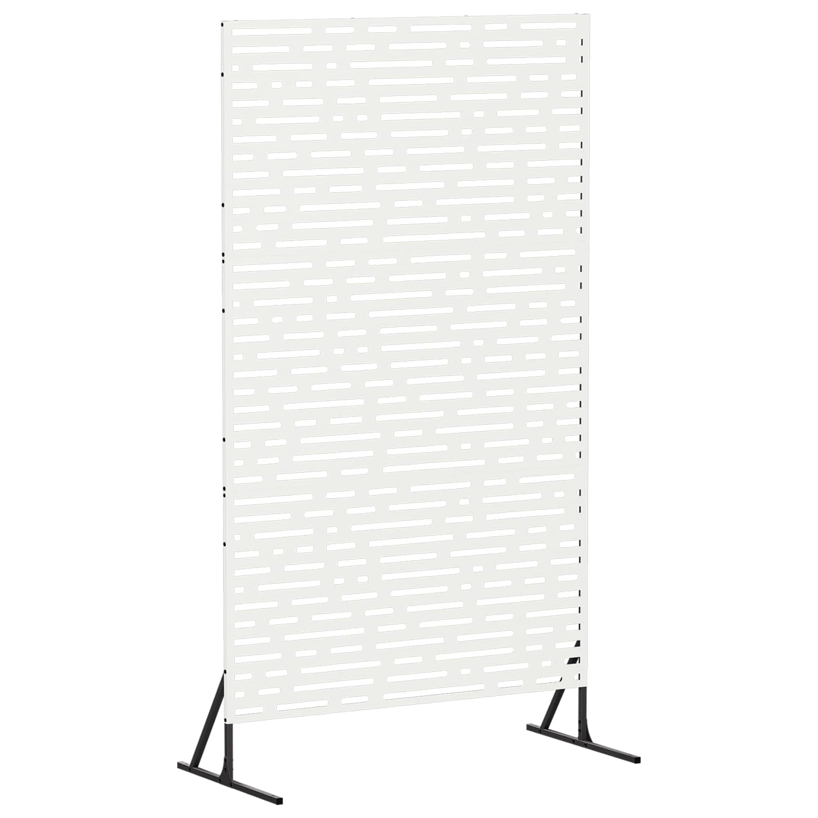 Avskärmningsskärm 100 x 50 x 180 cm Stål Vit