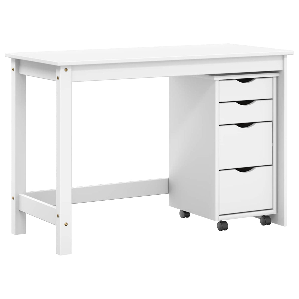 Skrivbord och rullskåpsset MOSS 2 st Vit