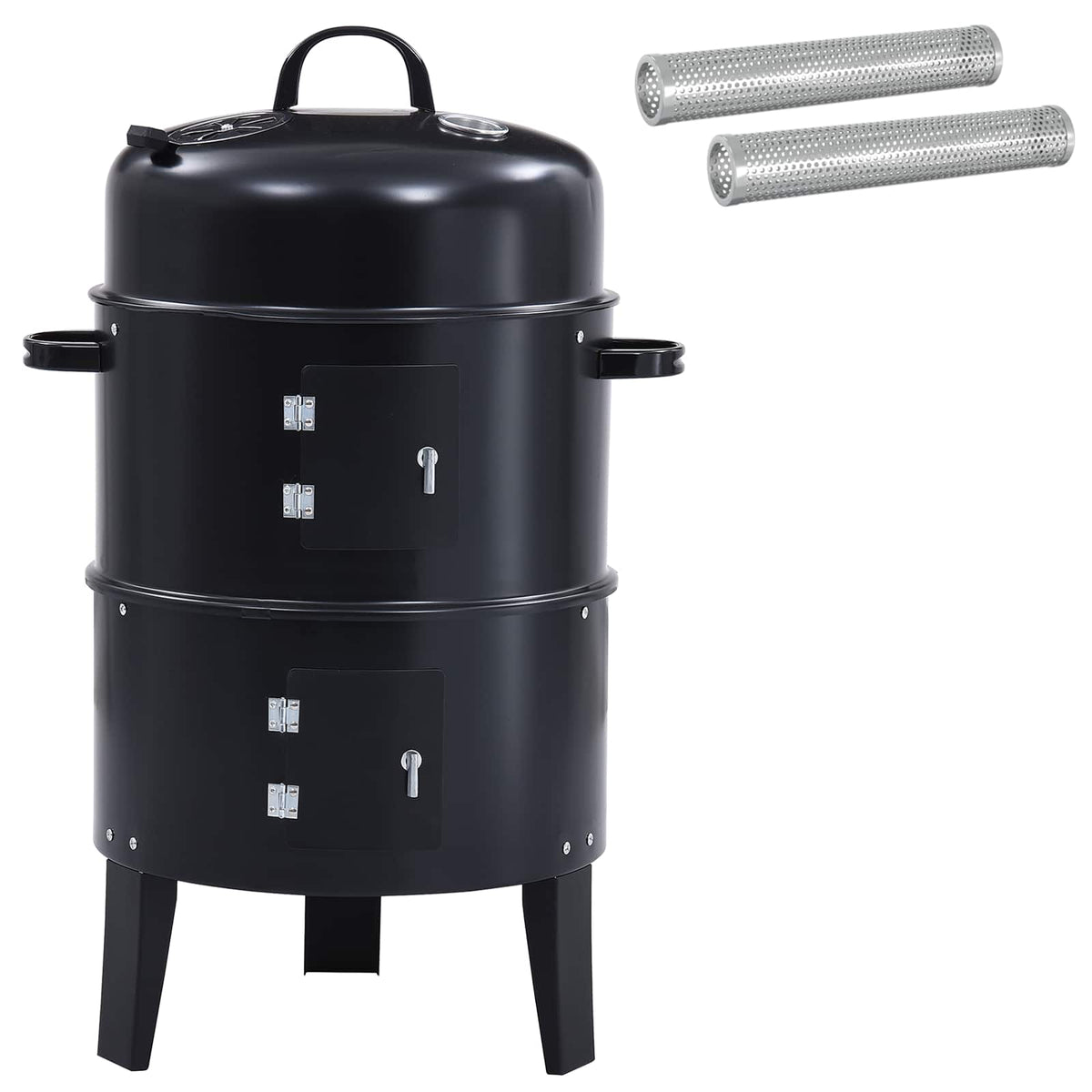Utomhusgrill Ø 40 x 80 cm Stål Svart