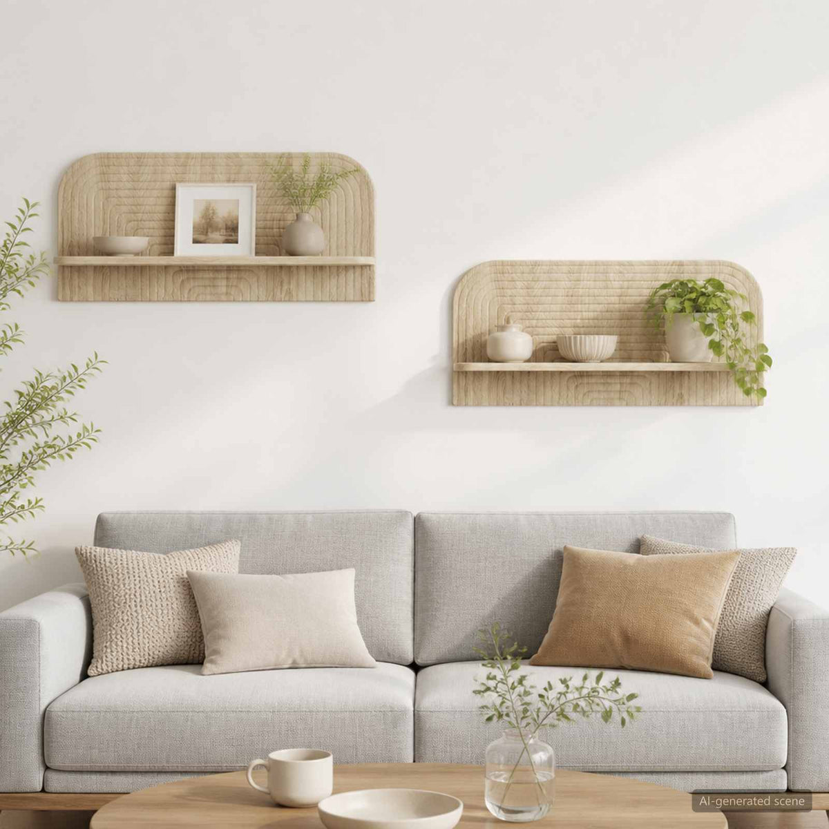 Vägg hylla 2 st Sonoma-ek 80,5 x 13,5 x 37,5 cm Konstruerat trä