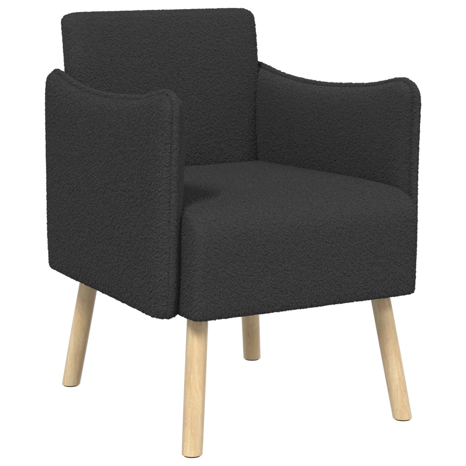 Accentfåtölj Mörkgrå Bouclé