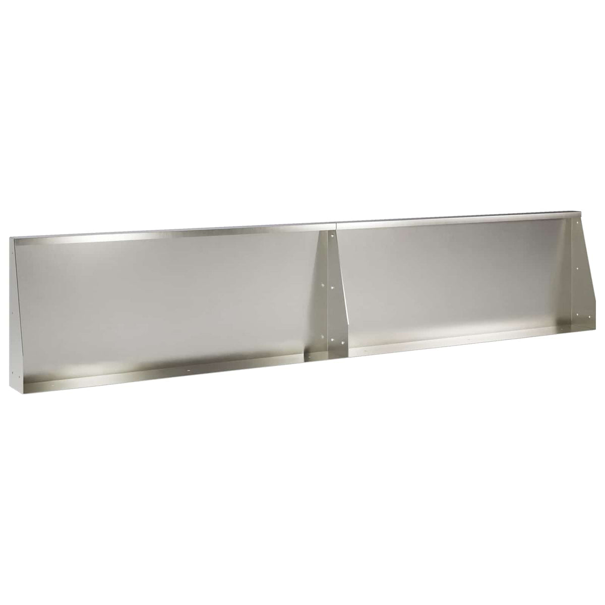 Stödvägg 2 st 100 x 12 x 50 cm Rostfritt stål Silver