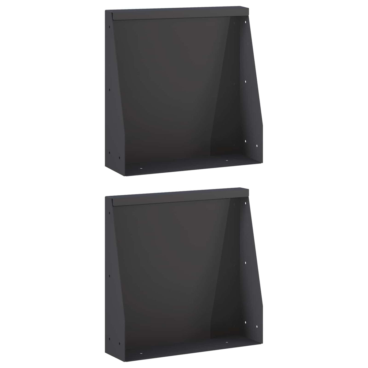 Stödvägg 2 st 40 x 12 x 30 cm Stål Svart