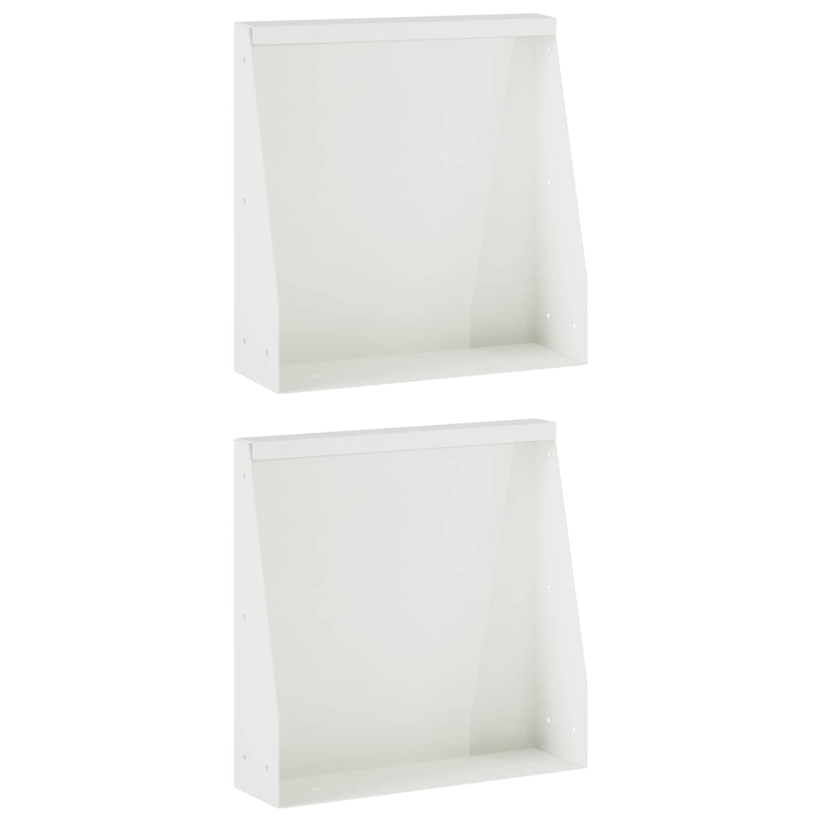 Stödvägg 2 st 40 x 12 x 30 cm Stål Vit