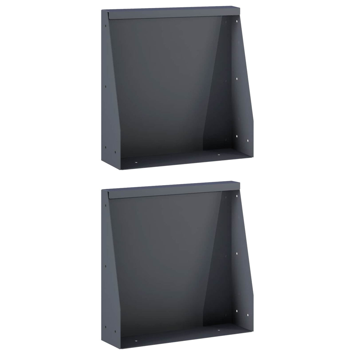Stödvägg 2 st 40 x 12 x 30 cm Stål Antracit