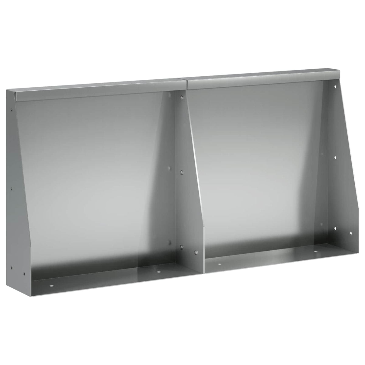 Stödvägg 2 st 40 x 12 x 30 cm Galvaniserat stål Silver