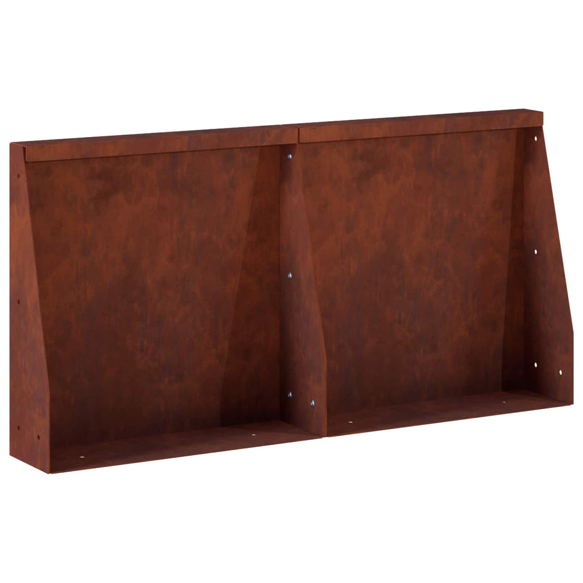 Stödvägg 2 st 40 x 12 x 30 cm Väderbeständig stål Rostig