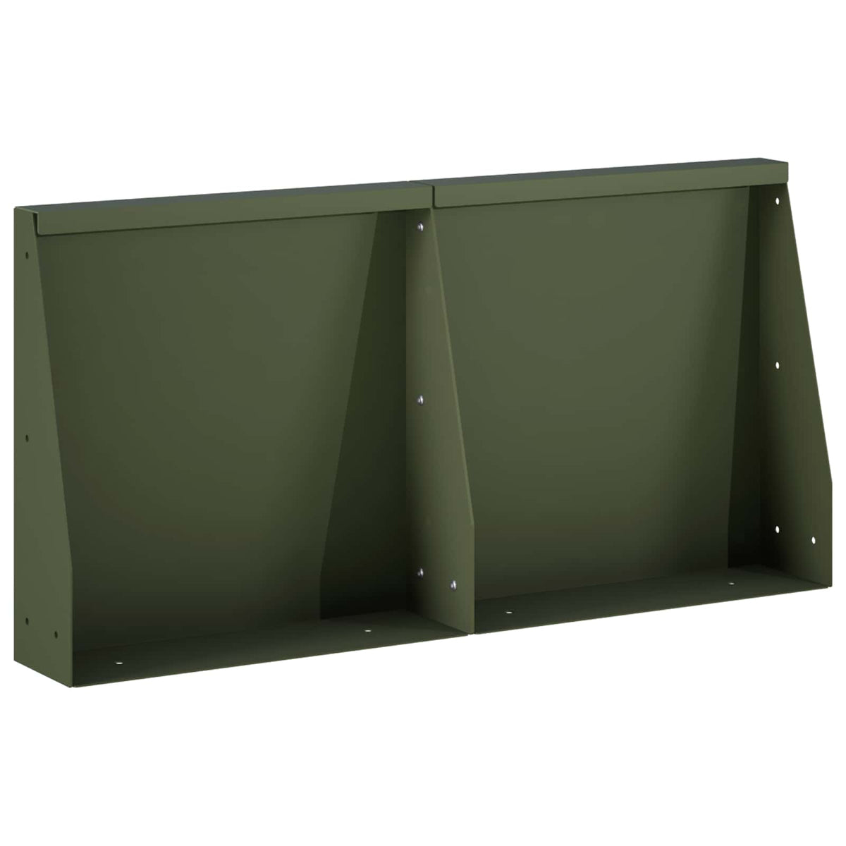 Stödvägg 2 st 40 x 12 x 40 cm Stål Olivgrön
