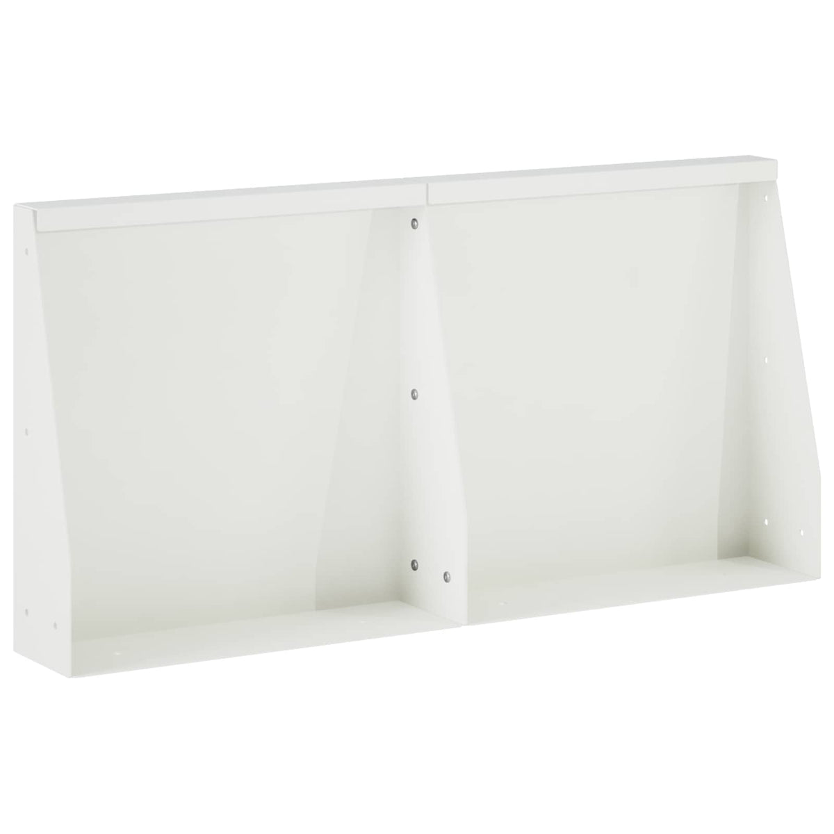 Stödvägg 2 st 40 x 12 x 50 cm Stål Vit