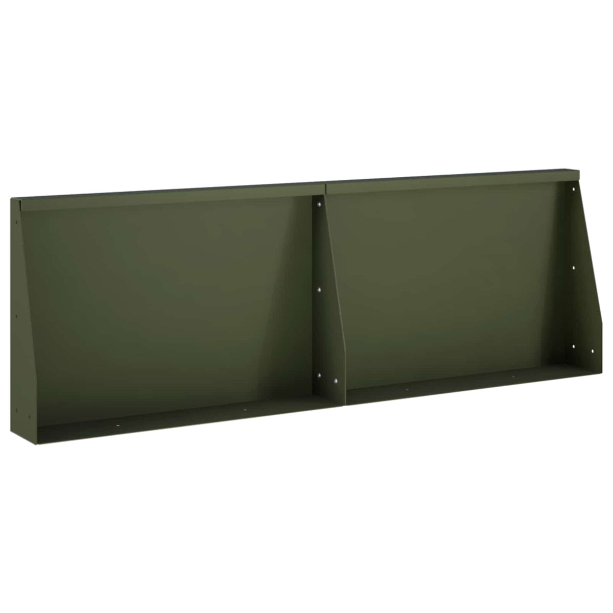 Stödvägg 2 st 60 x 12 x 30 cm Stål Olivgrön