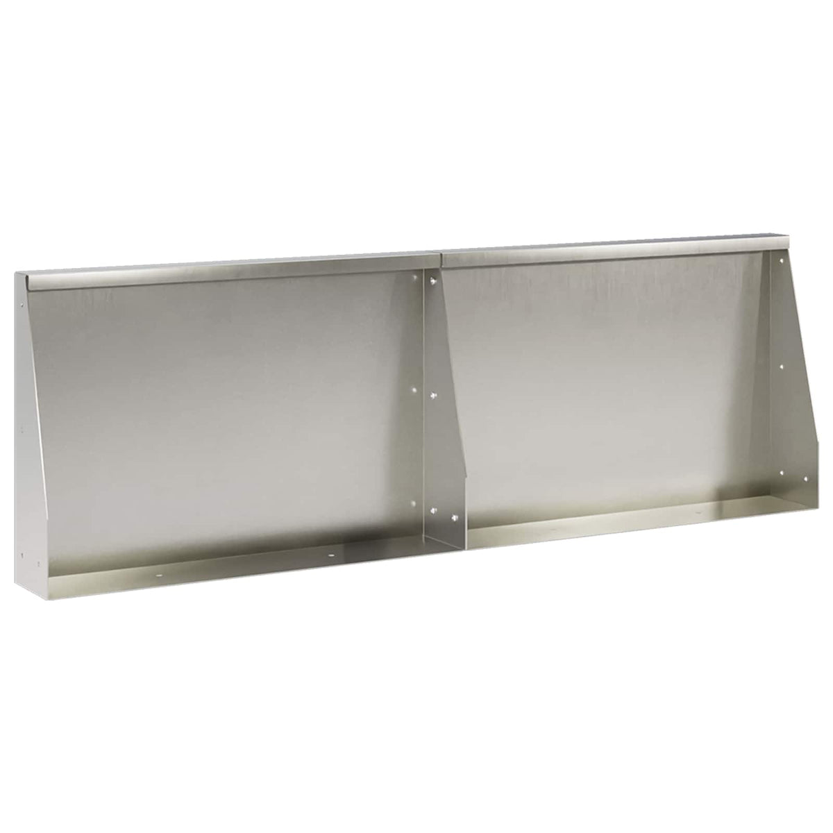 Stödvägg 2 st 60 x 12 x 30 cm Rostfritt stål Silver