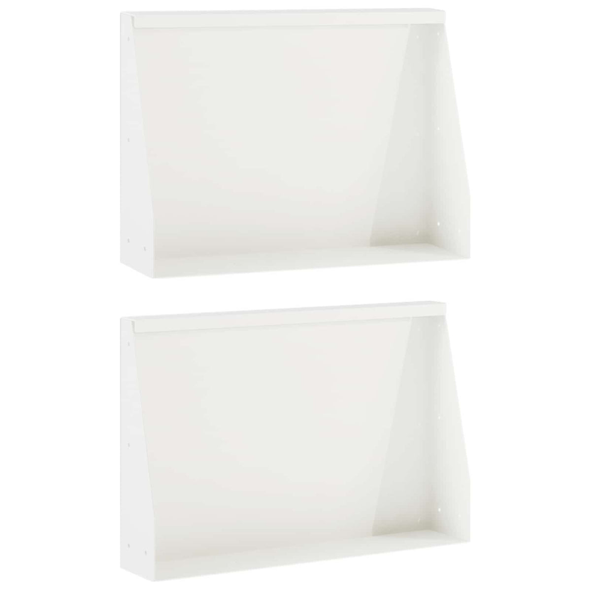 Stödvägg 2 st 60 x 12 x 40 cm Stål Vit