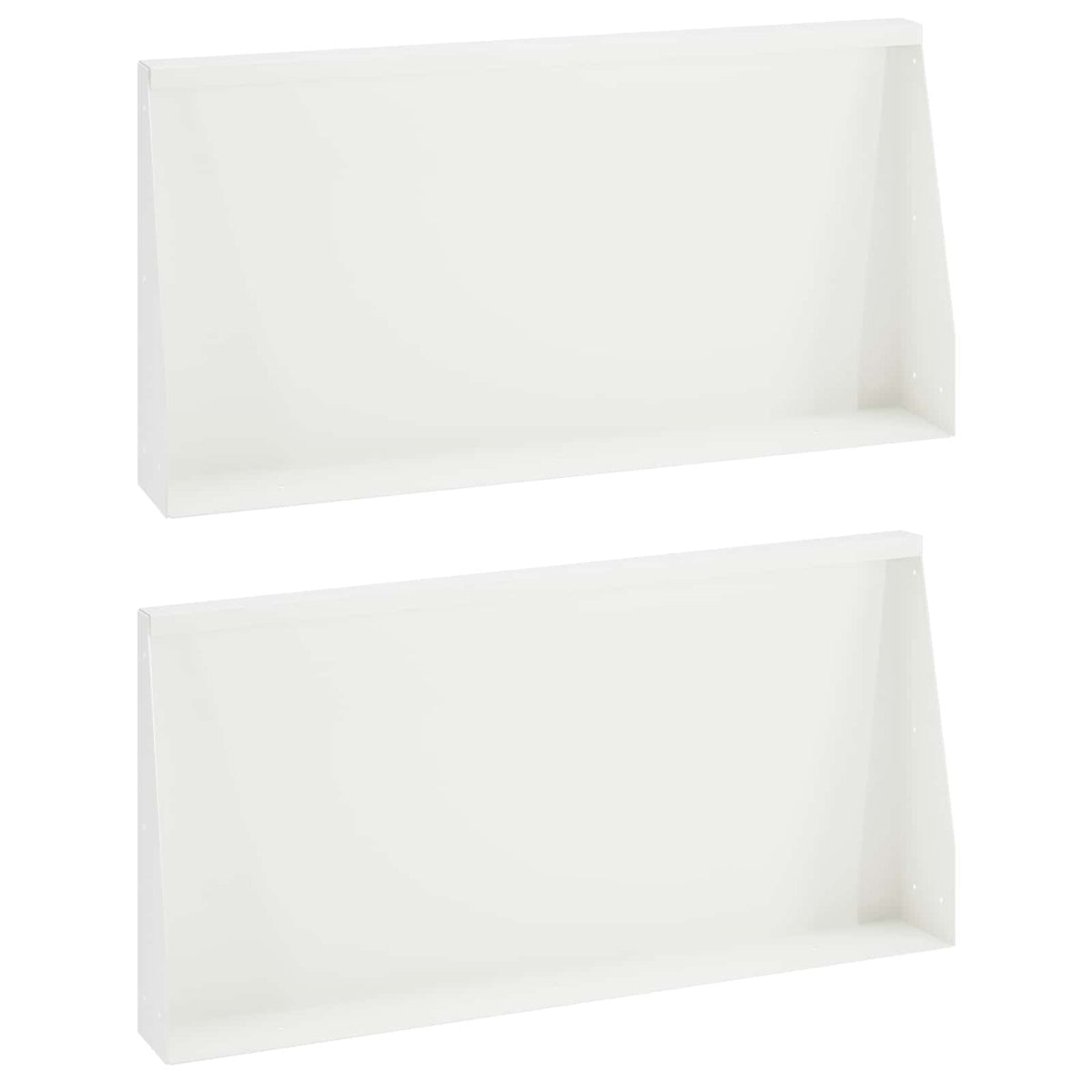 Stödvägg 2 st 80 x 12 x 40 cm Stål Vit