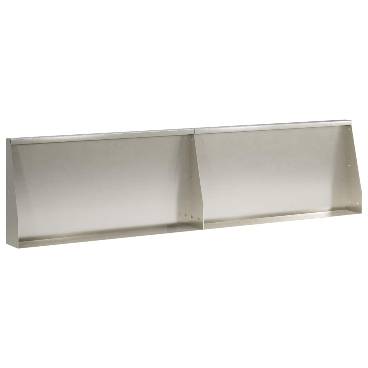 Stödvägg 2 st 80 x 12 x 40 cm Rostfritt stål Silver