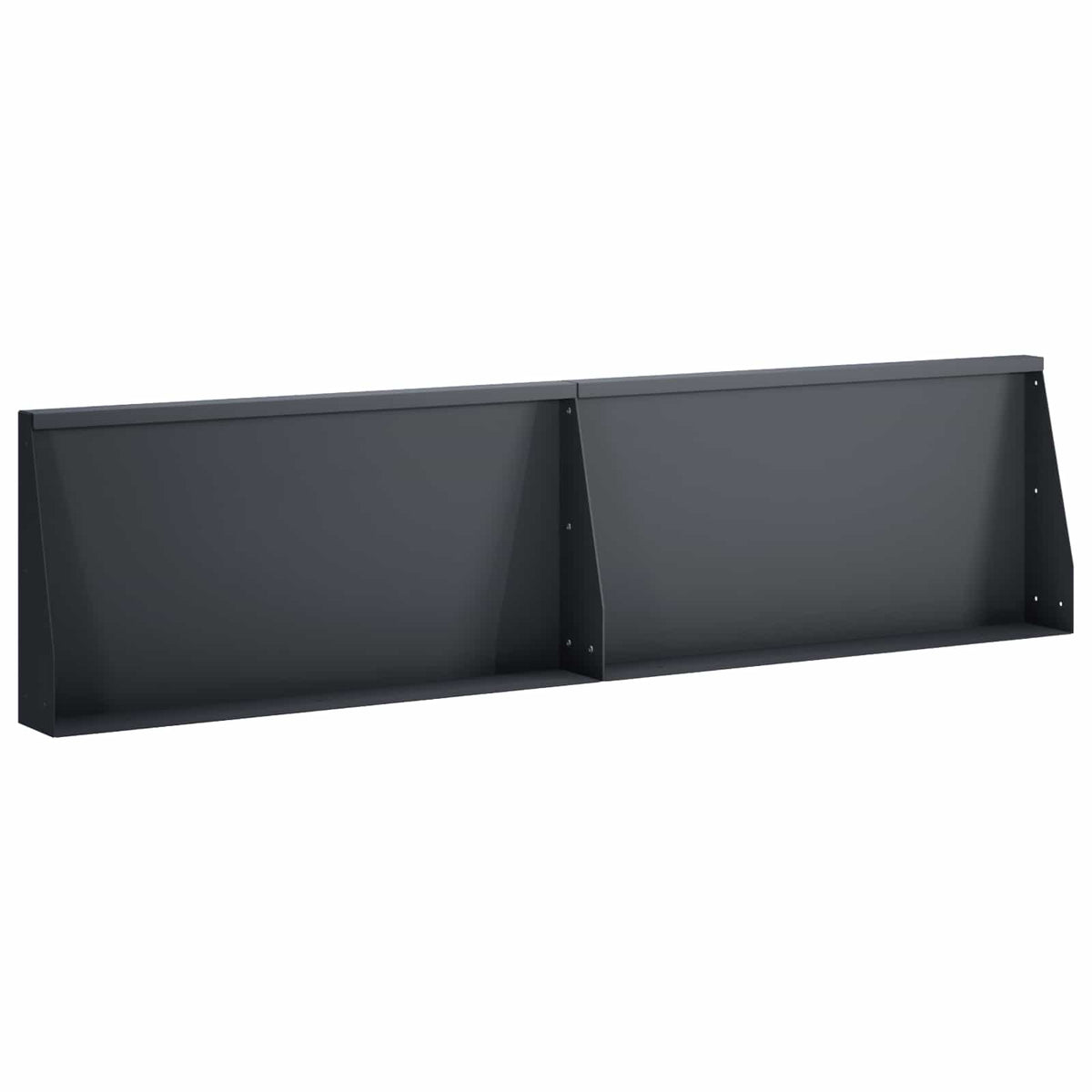 Stödvägg 2 st 80 x 12 x 50 cm Stål Antracit