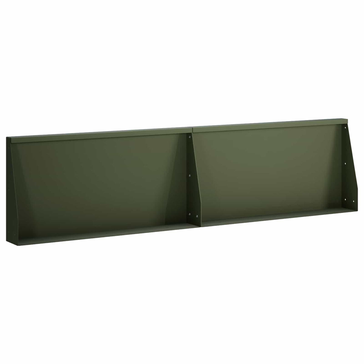 Stödvägg 2 st 80 x 12 x 50 cm Stål Olivgrön