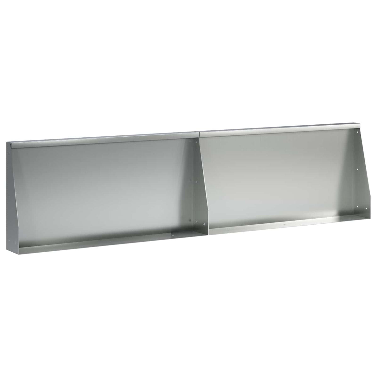 Stödvägg 2 st 80 x 12 x 50 cm Galvaniserat stål Silver