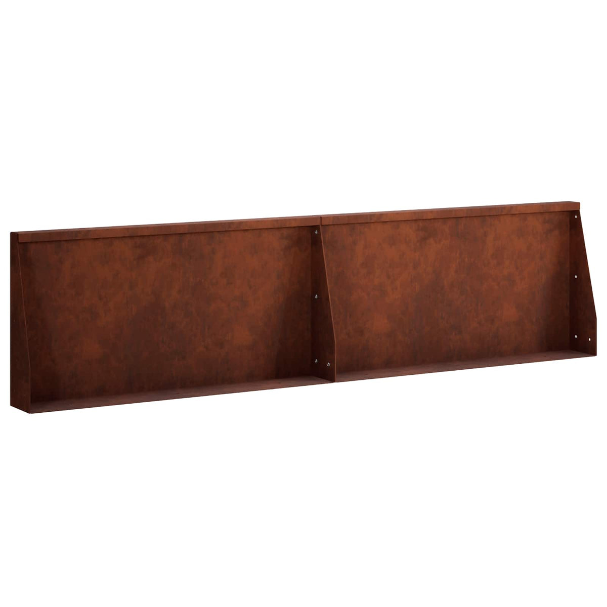 Stödvägg 2 st 80 x 12 x 50 cm Väderbeständig stål Rostig