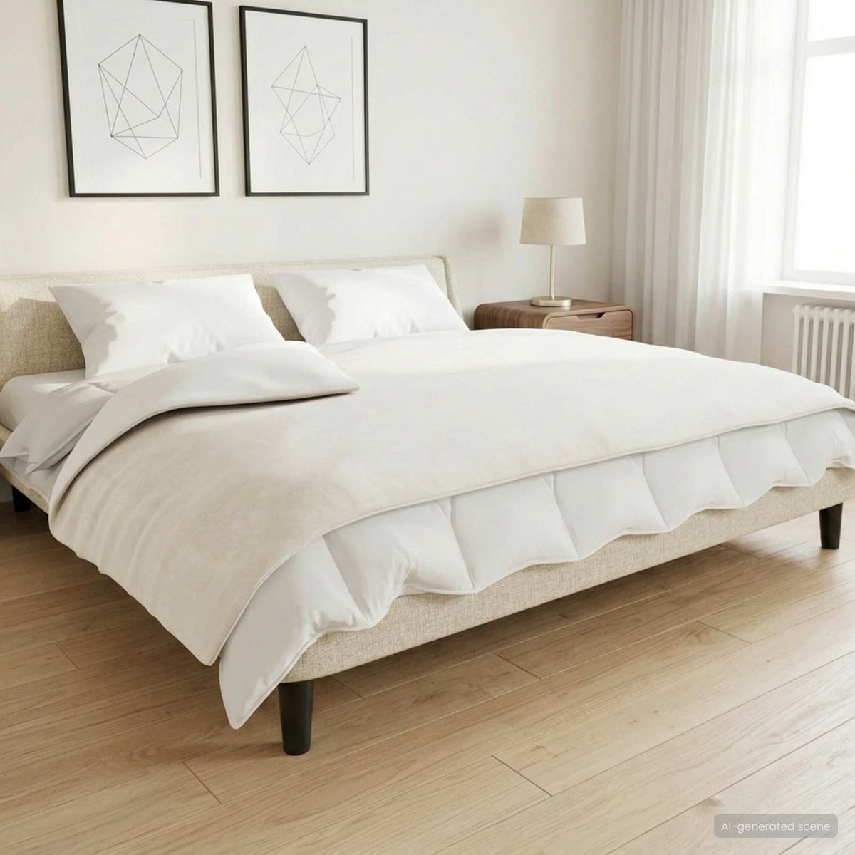 Viktad Filt Vit 135 x 200 cm 6 kg 100% Bomull 205T