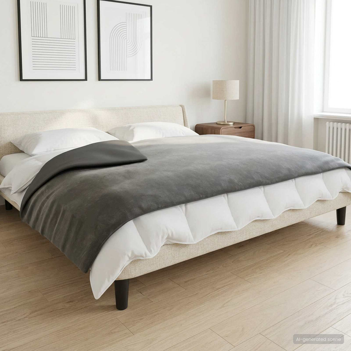 Viktad Filt Antracit 122 x 183 cm 5 kg 100% Bomull 205T