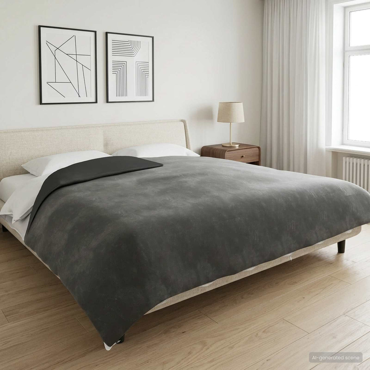 Viktad Filt Antracit 200 x 230 cm 13 kg 100% Bomull 205T