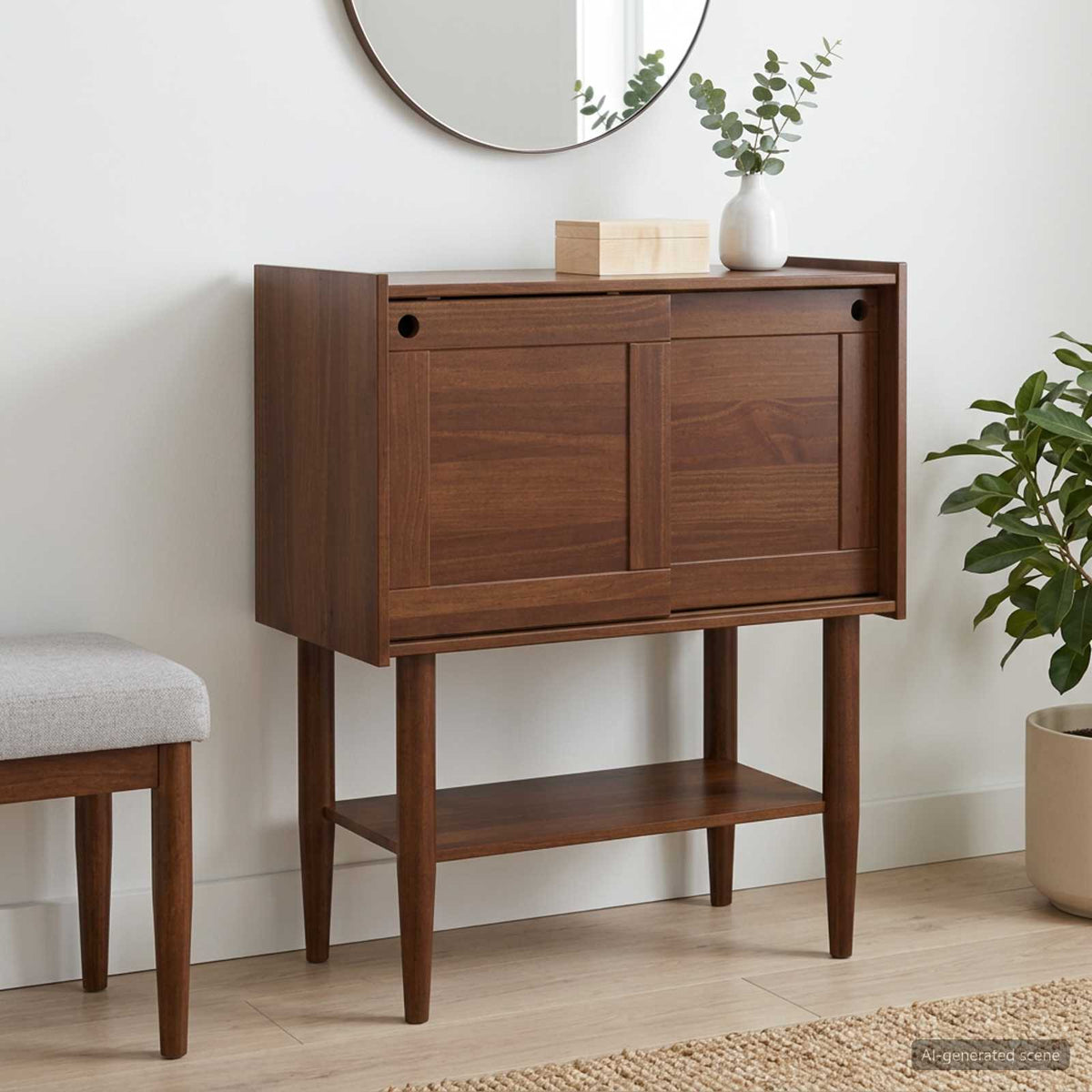 Konsolbord BILBAO Mörk karamell 80 x 40 x 95 cm