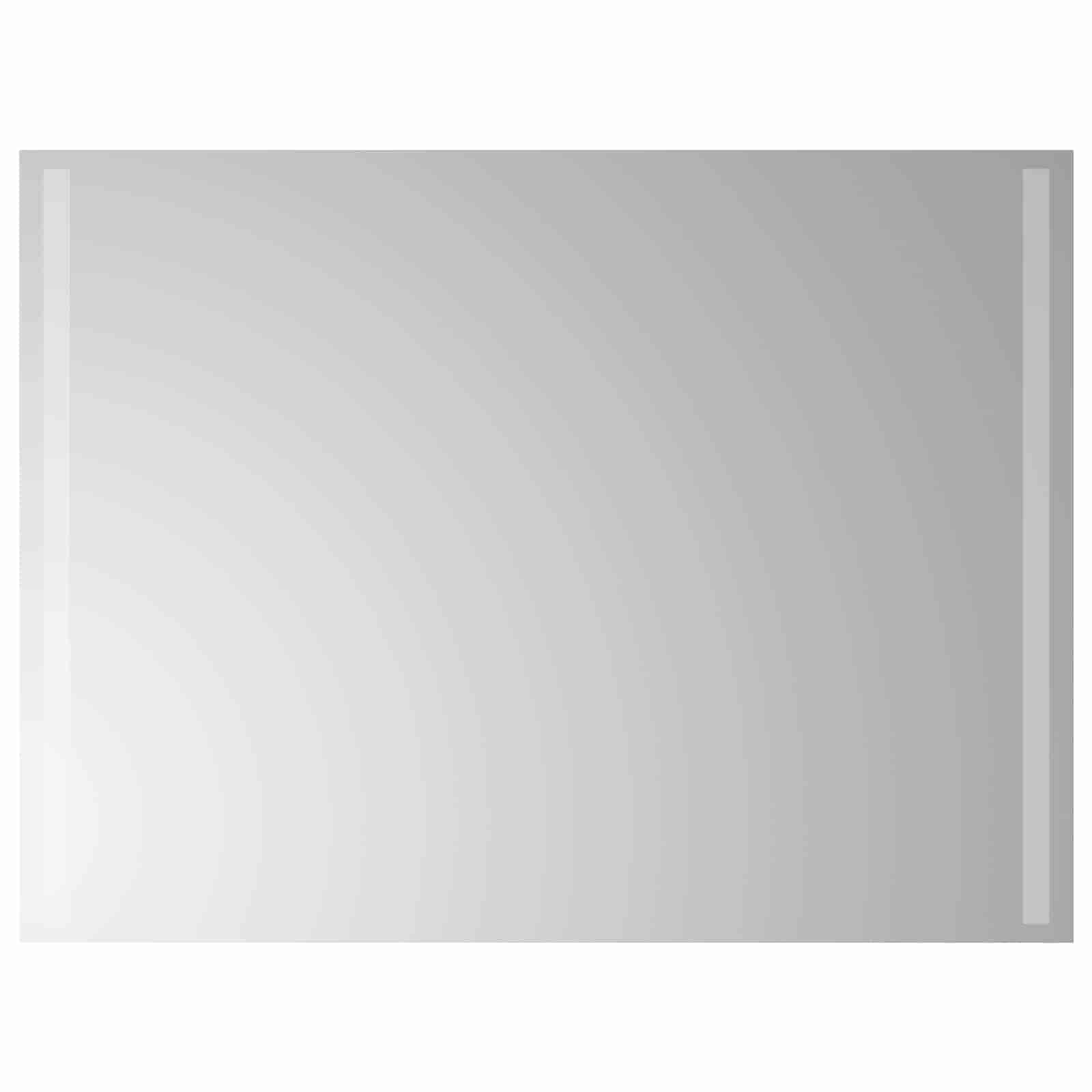 LED Badrumsspegel med spegel Transparent 80 x 60 cm härdat glas