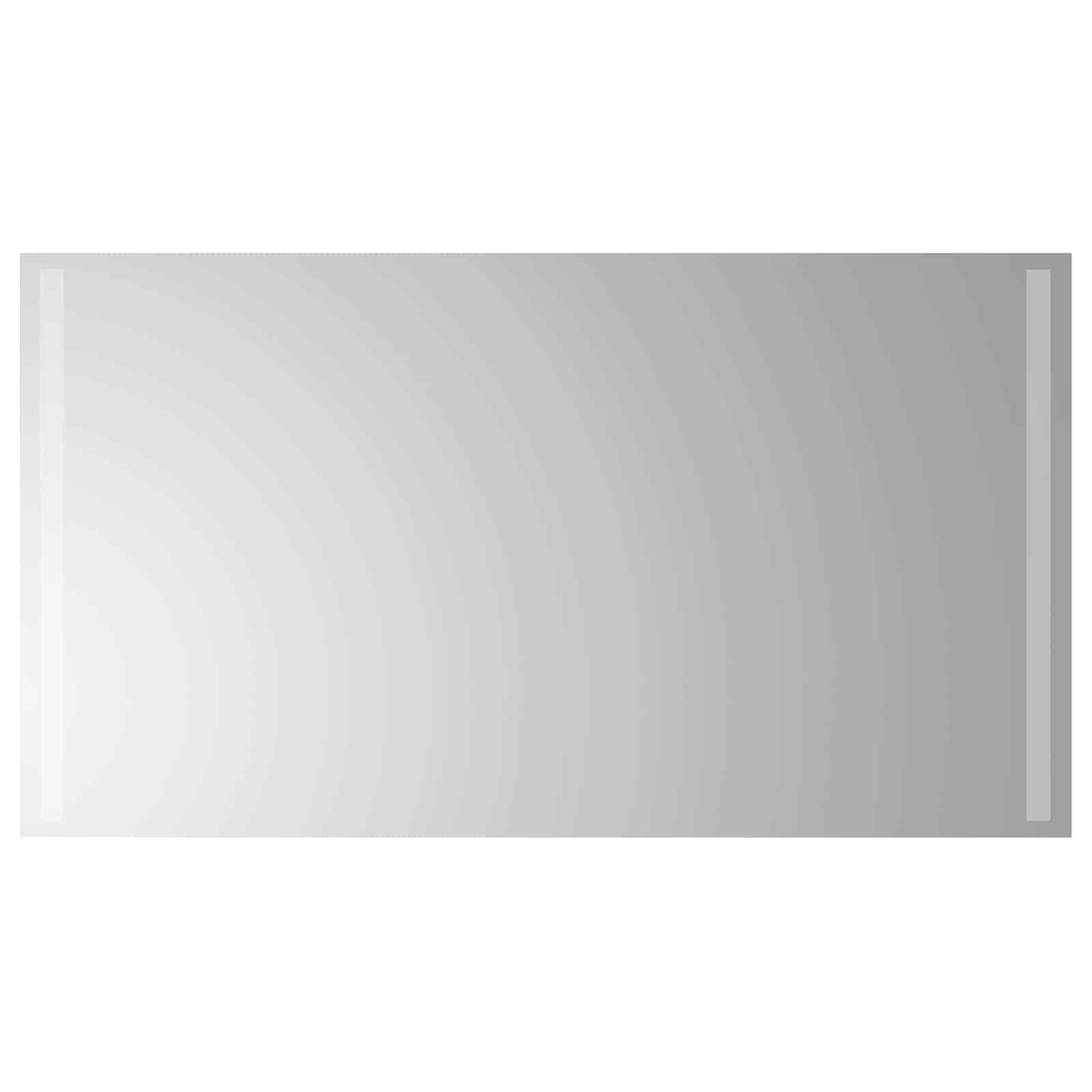 LED Badrumsspegel med spegel Transparent 90 x 50 cm härdat glas