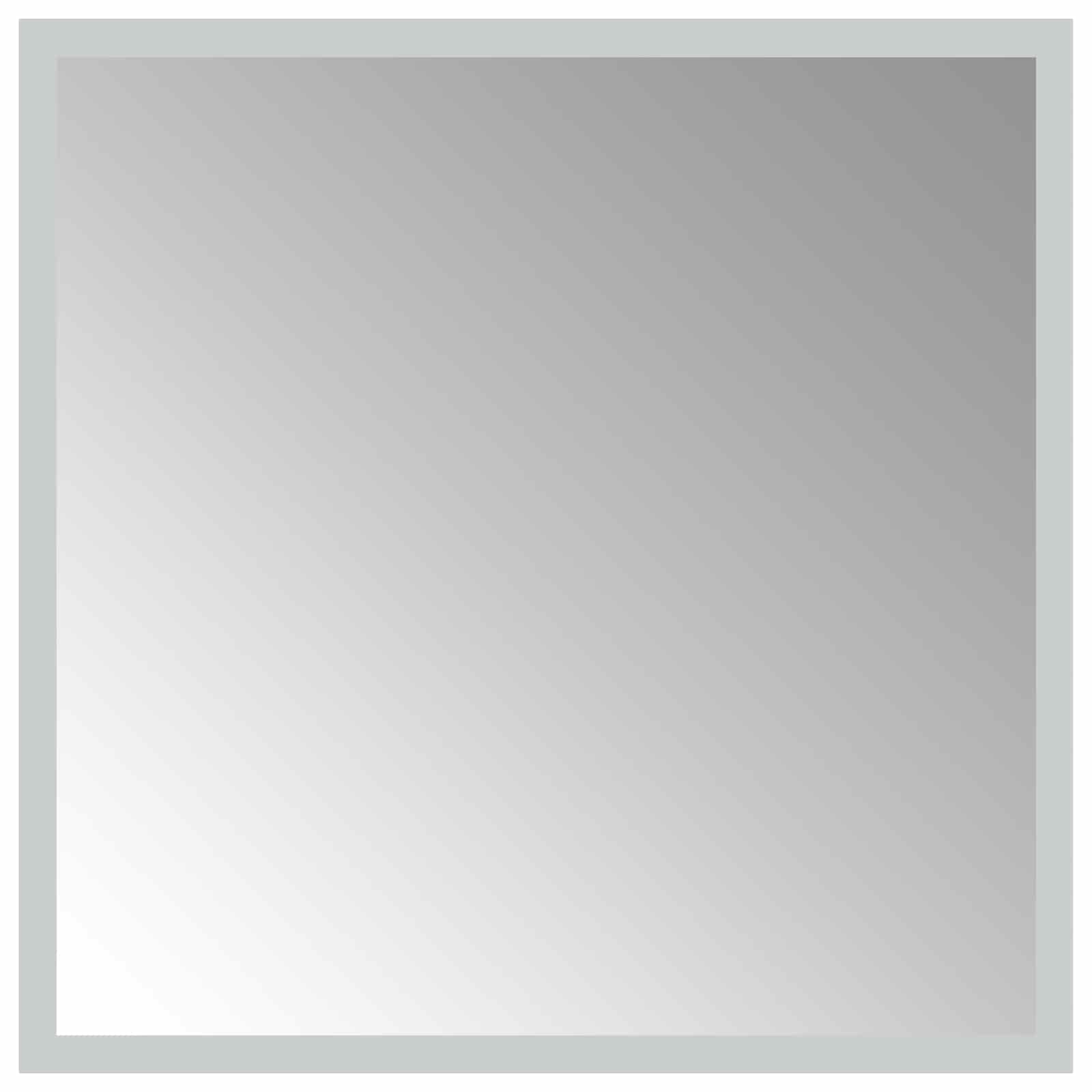 LED Badrumsspegel med spegel Transparent 40 x 40 cm härdat glas