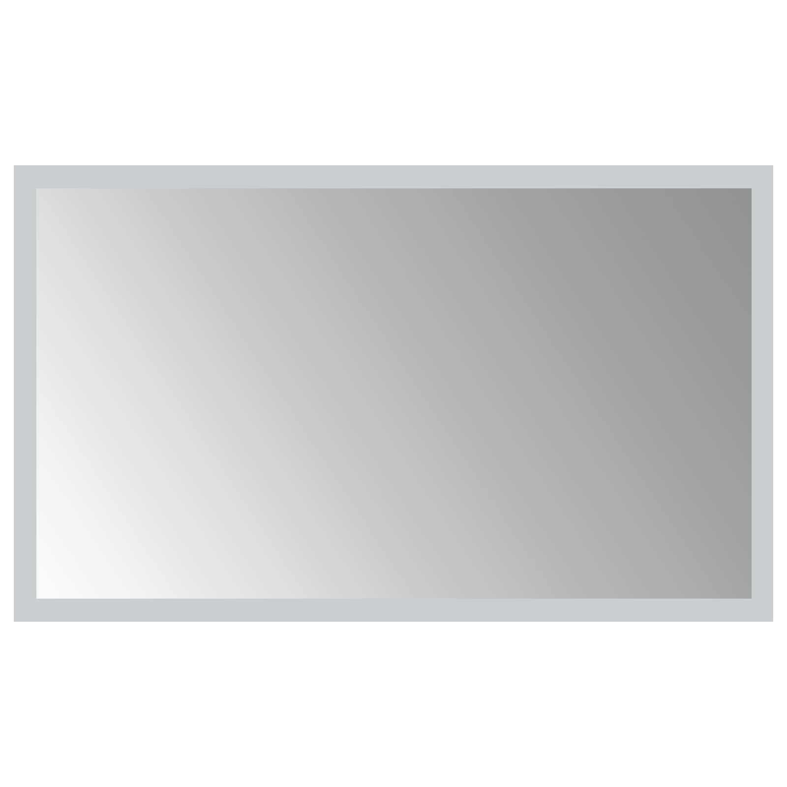 LED Badrumsspegel med spegel Transparent 50 x 30 cm härdat glas