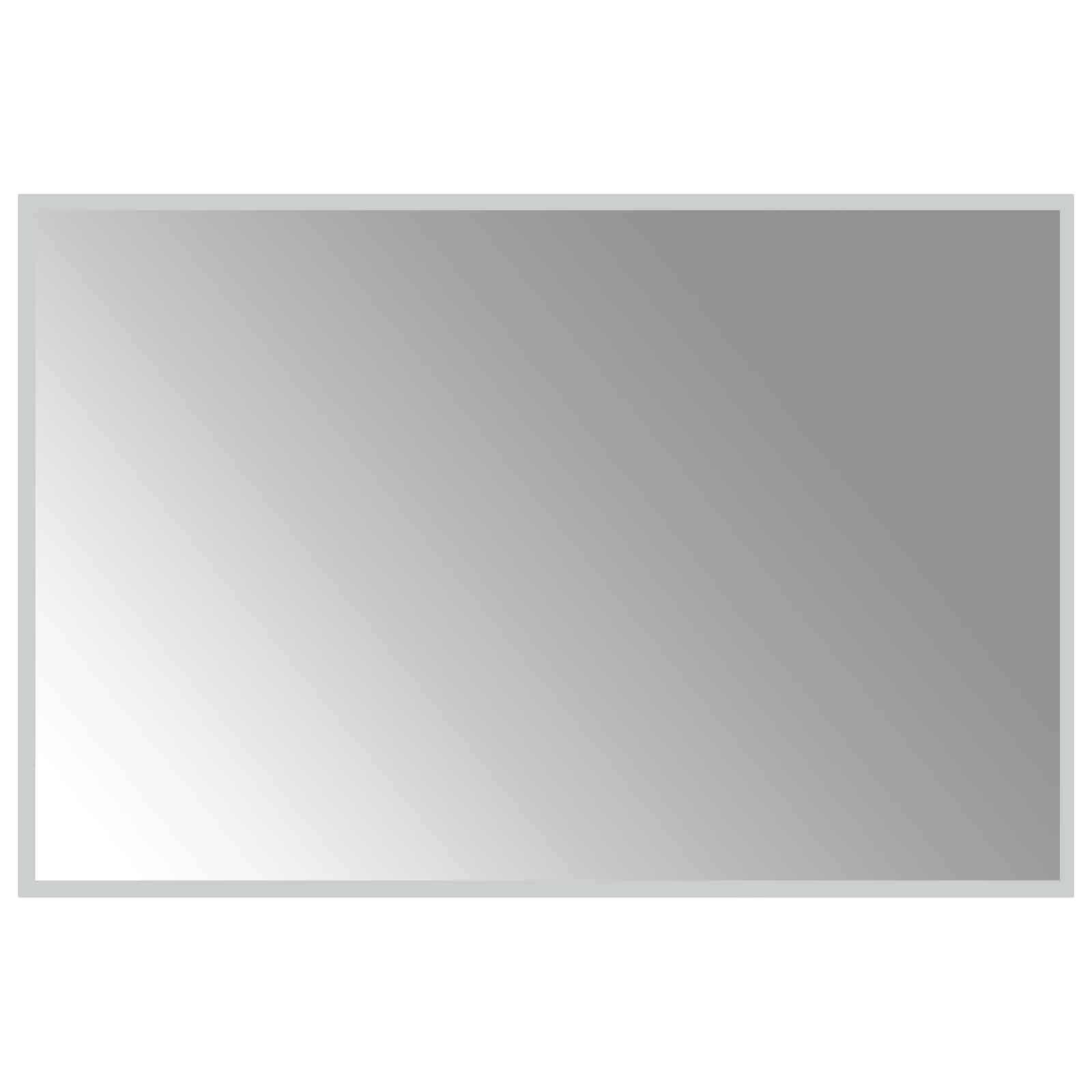 LED Badrumsspegel med spegel Transparent 90 x 60 cm härdat glas