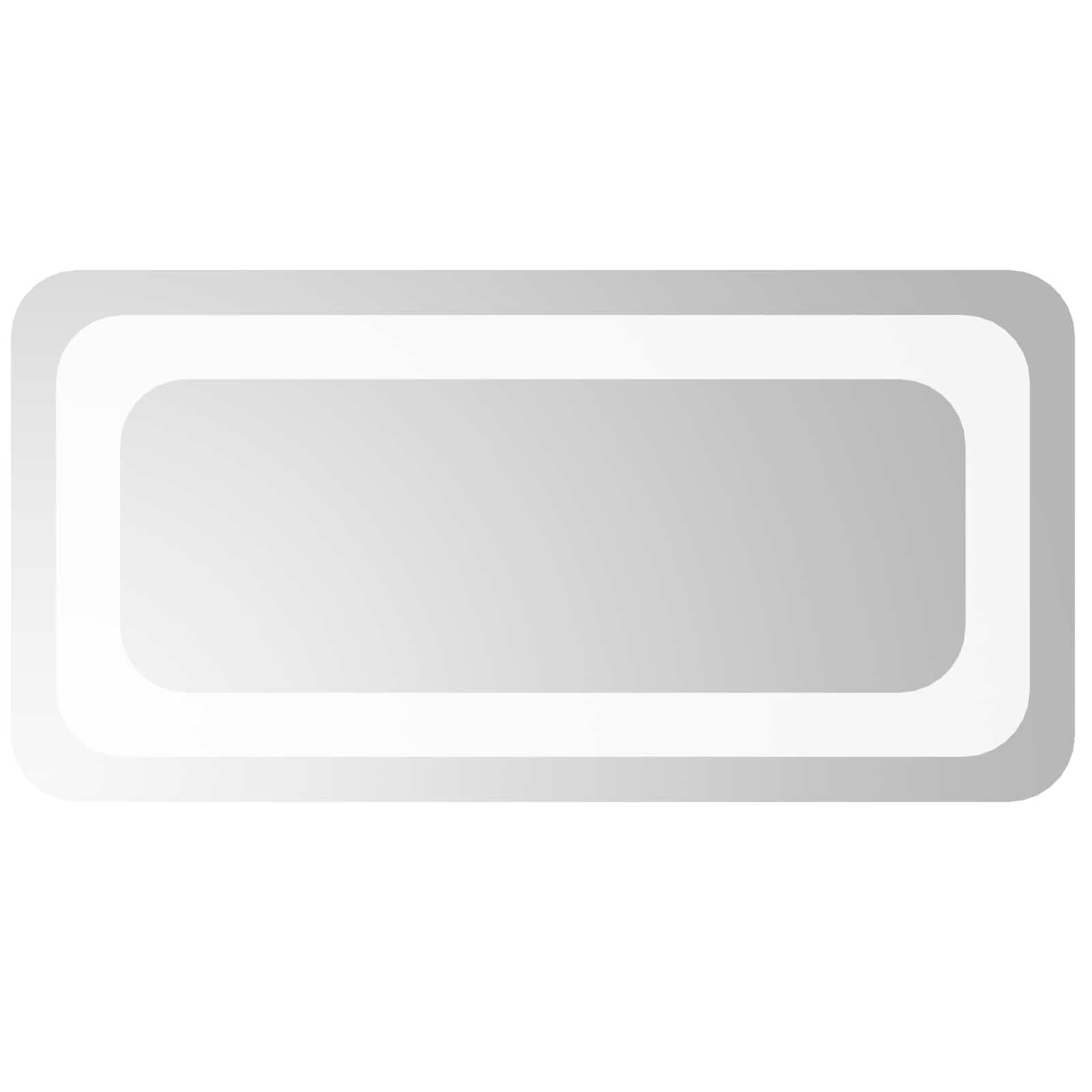 LED Badrumsspegel med spegel Transparent 40 x 20 cm härdat glas