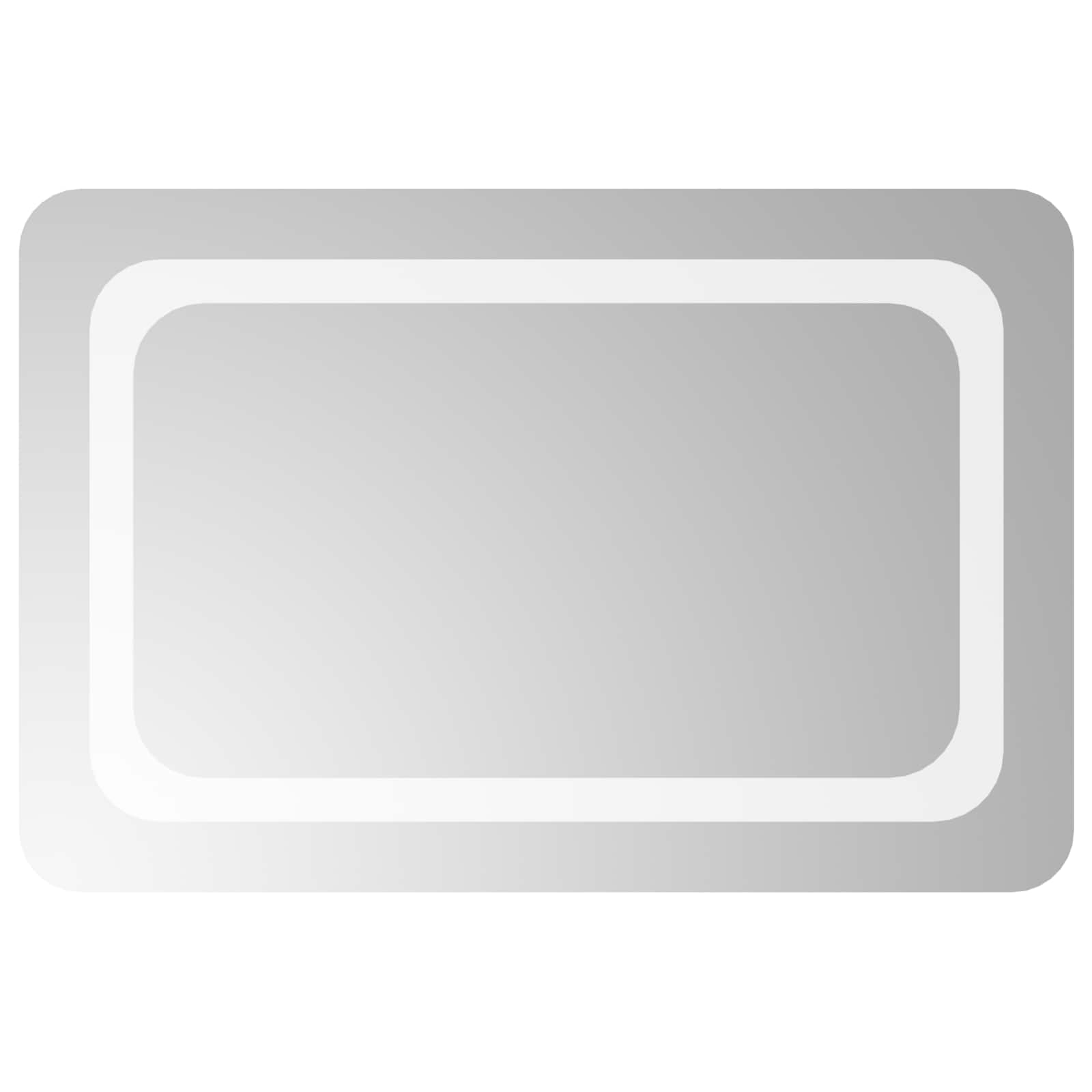 LED Badrumsspegel med spegel Transparent 60 x 40 cm härdat glas