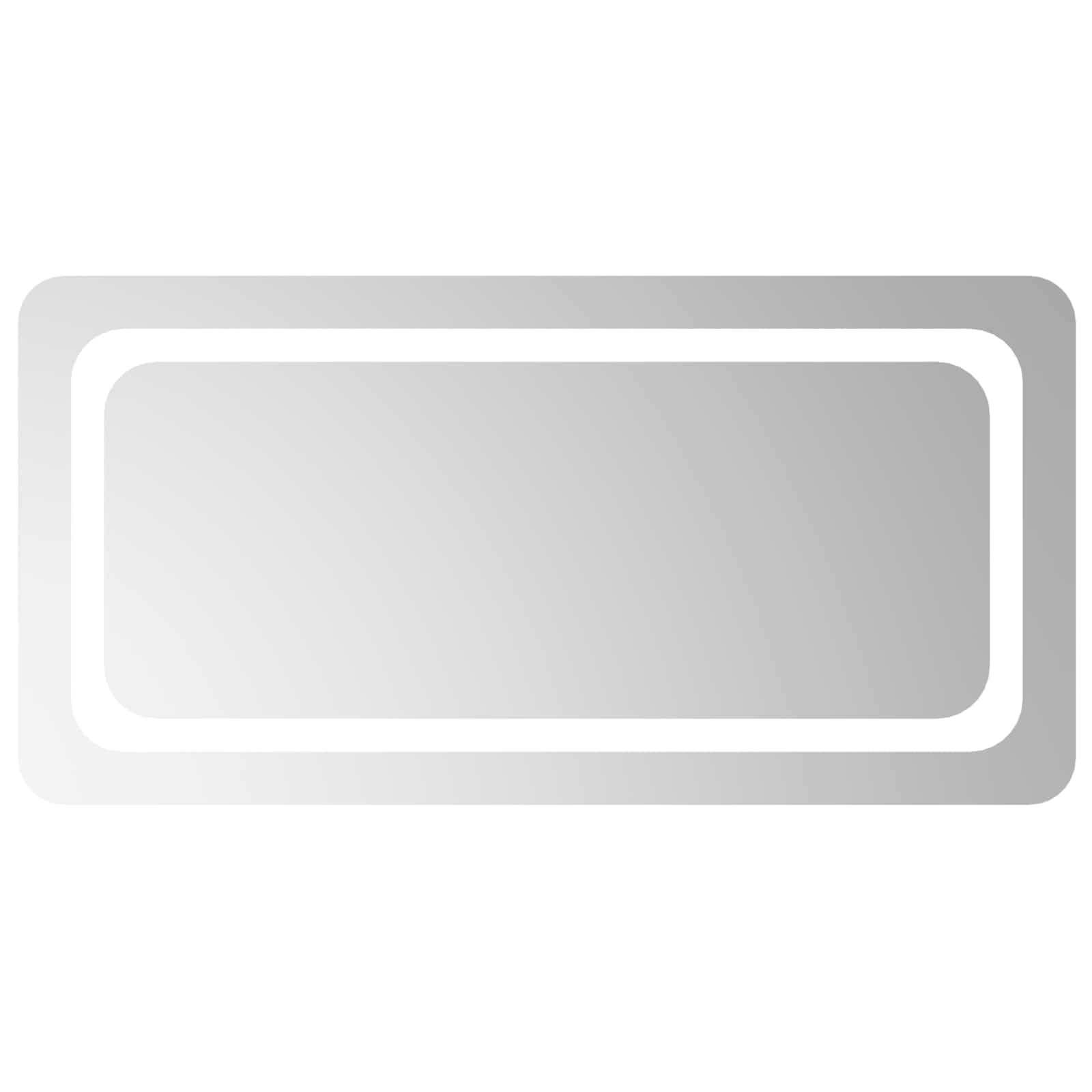 LED Badrumsspegel med spegel Transparent 80 x 40 cm härdat glas