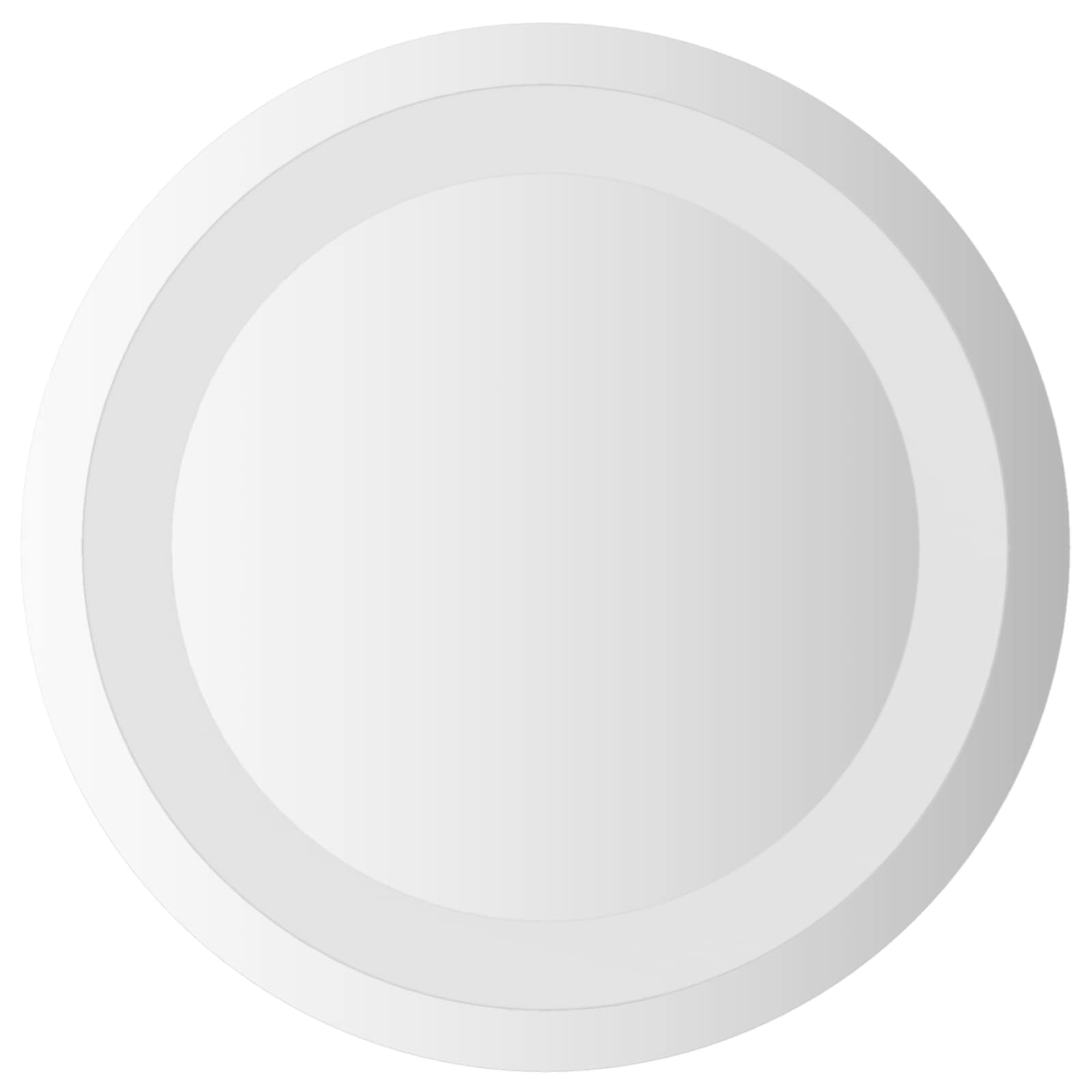 LED Badrumsspegel med spegel Transparent Ø 30 cm härdat glas