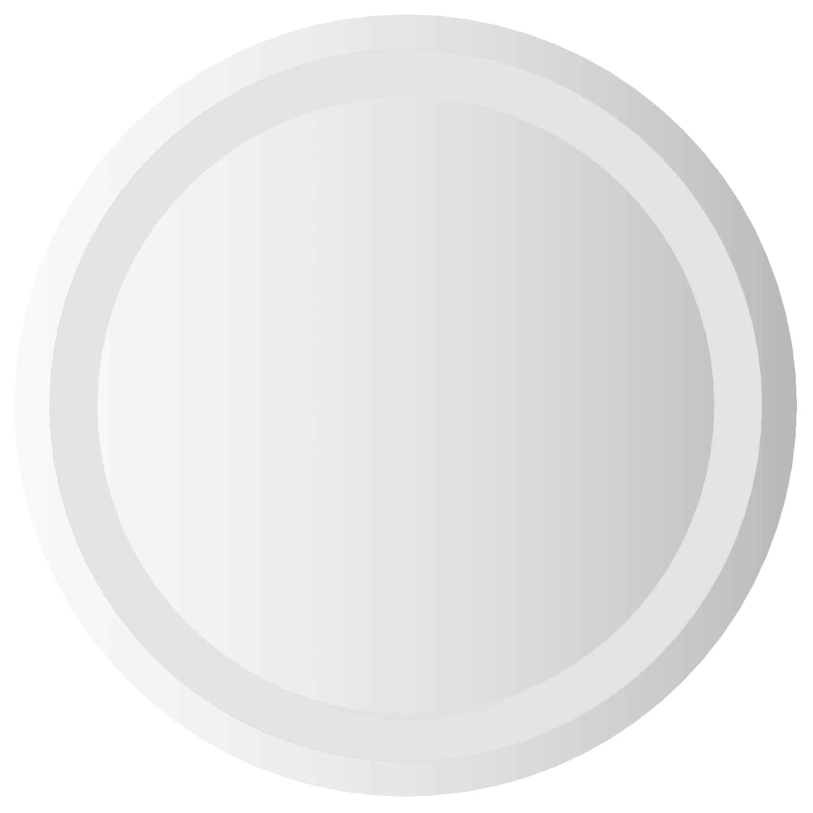 LED Badrumsspegel med spegel Transparent Ø 40 cm härdat glas