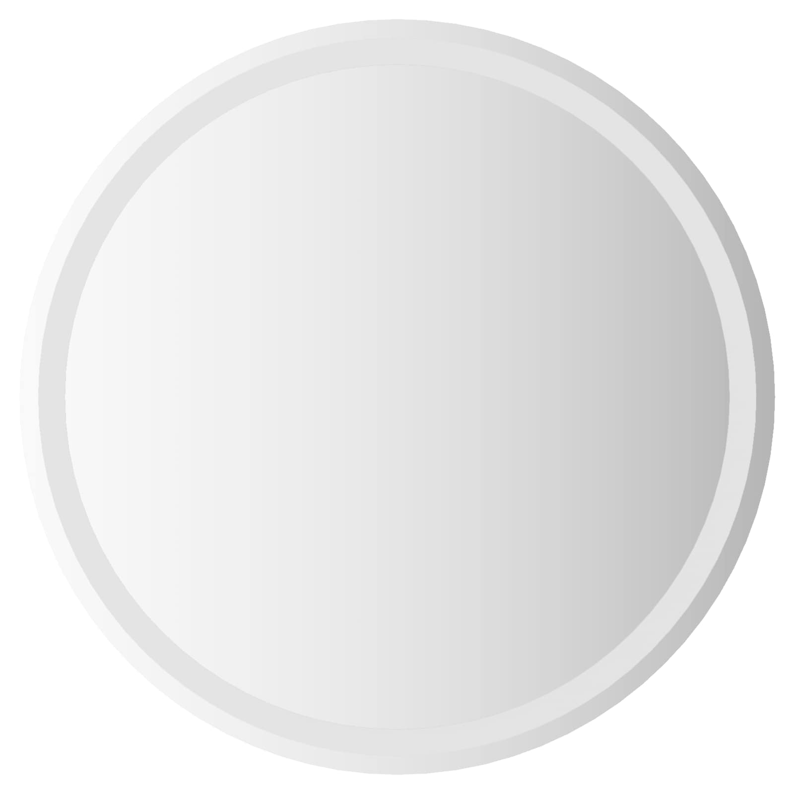 LED Badrumsspegel med spegel Transparent Ø 70 cm härdat glas
