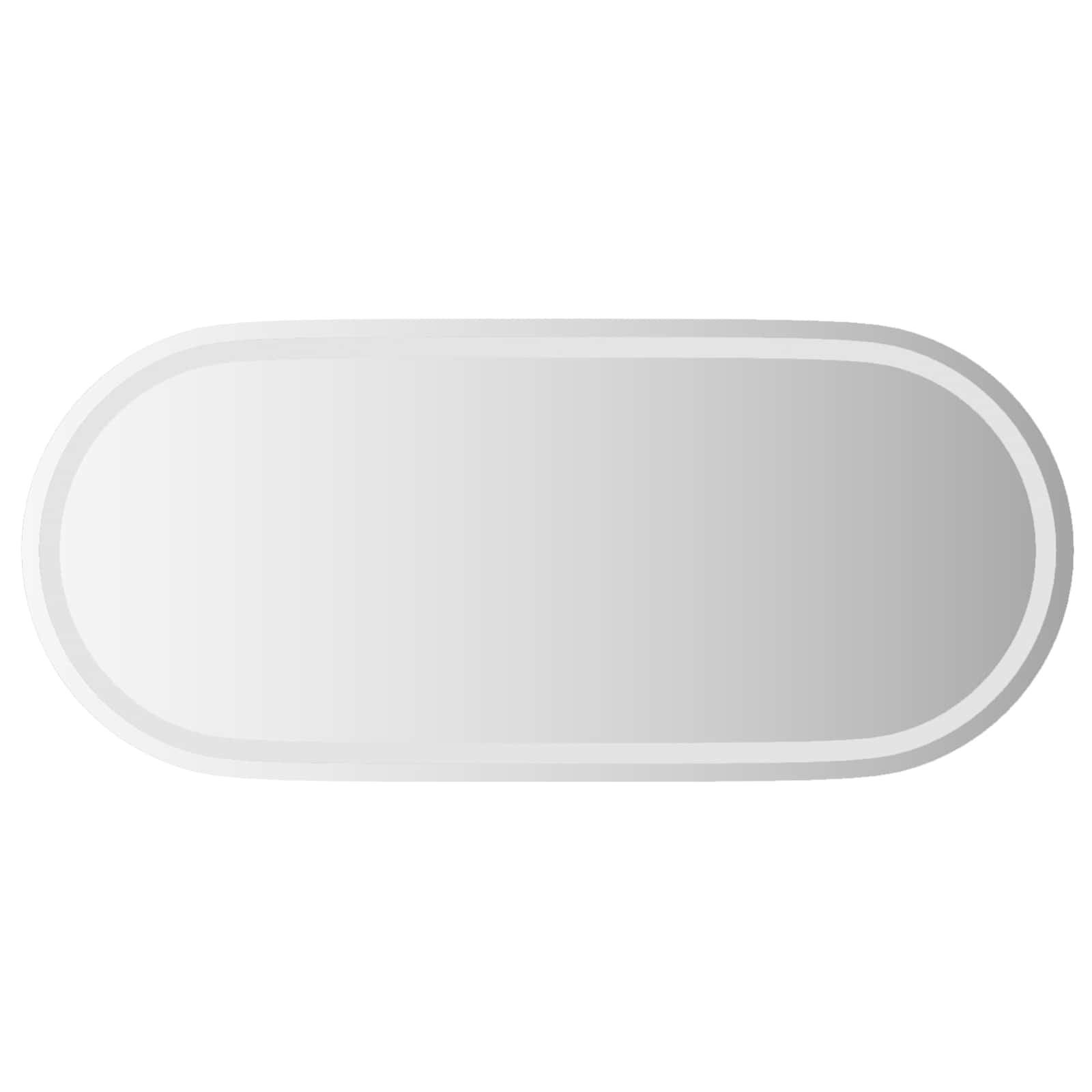 LED Badrumsspegel Transparent 100 x 45 cm härdat glas