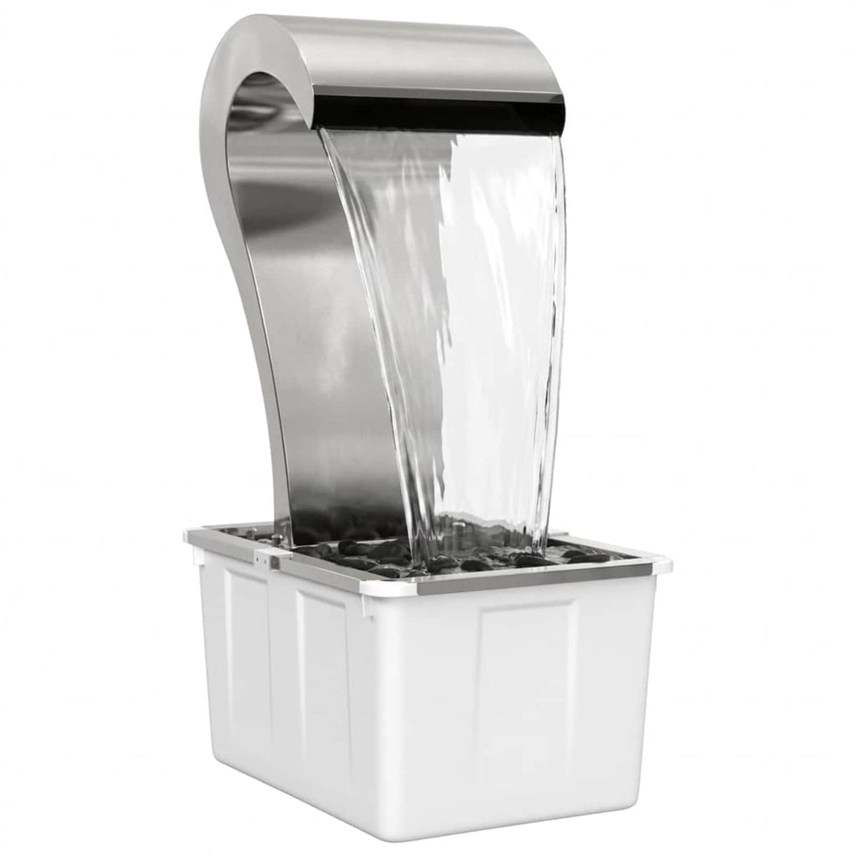 Trädgårdsvattenfall Rostfritt Stål 304 54,5 x 34 x 83 cm Silver