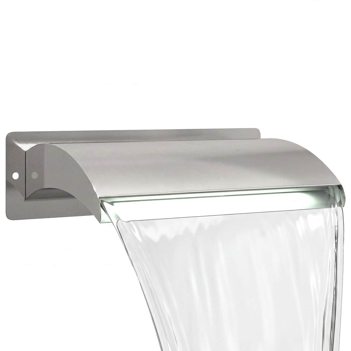 Poolvattenfall med LED Rostfritt Stål 304 51 x 26 x 13 cm
