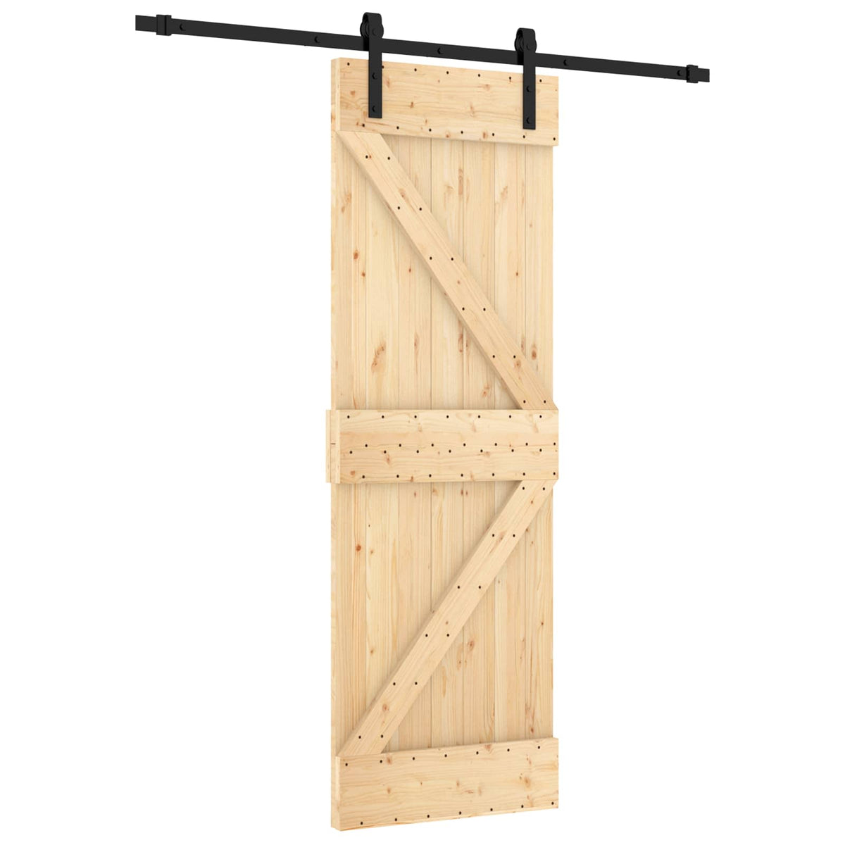 Skjutdörr 70 x 210 cm Massiv furuträdörr (obehandlad)
