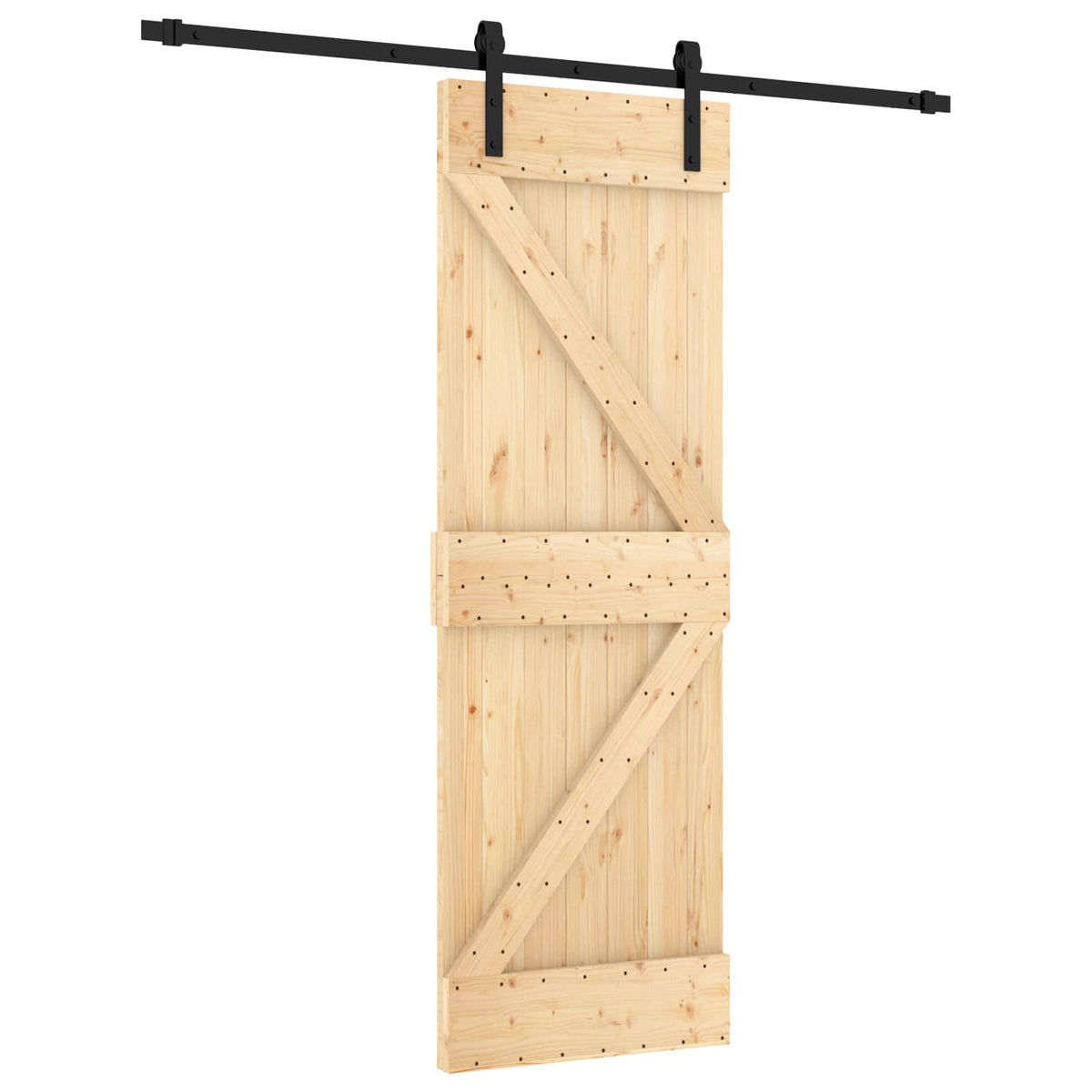 Skjutdörr 70 x 210 cm Massiv furuträdörr (obehandlad)