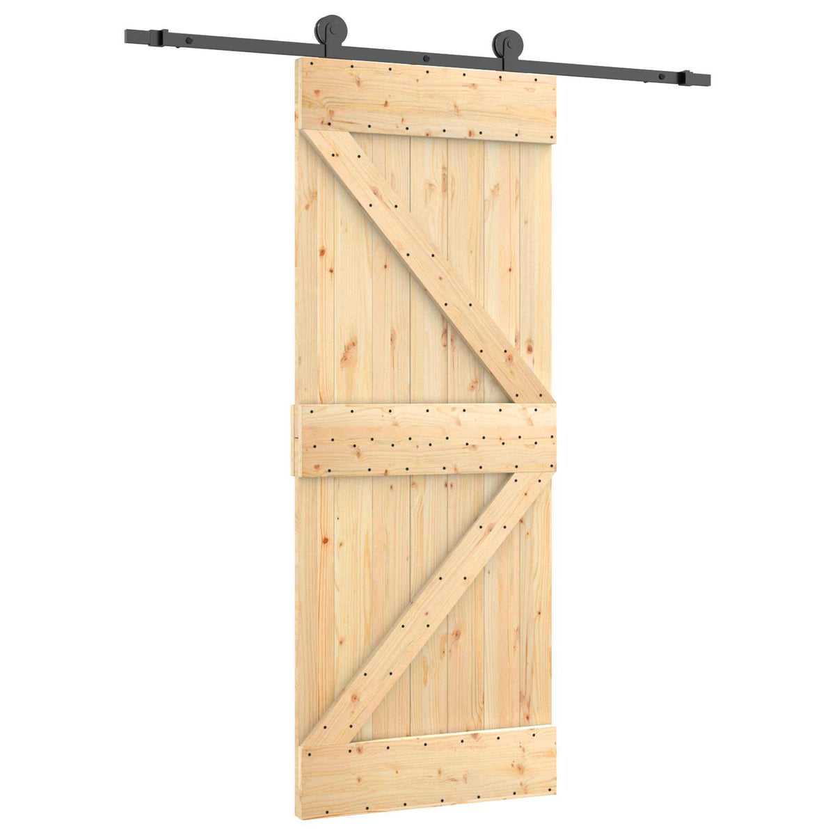 Skjutdörr 70 x 210 cm Massiv furuträdörr (obehandlad)