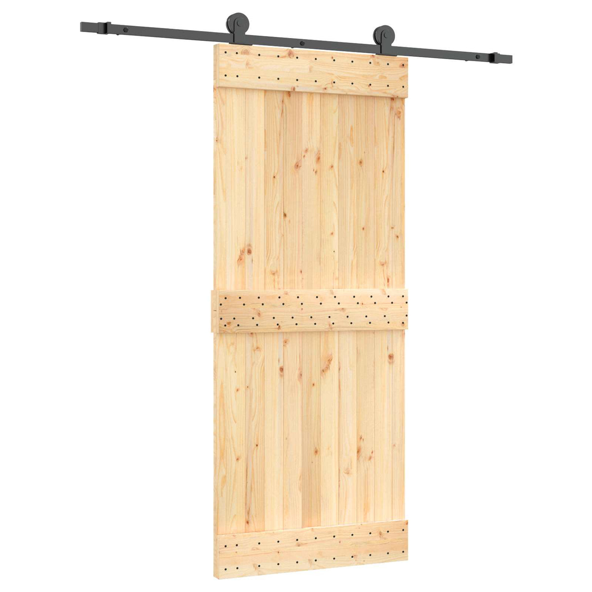 Skjutdörr 85 x 210 cm Massiv furuträdörr (obehandlad)